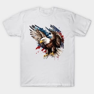 The American Eagle Watercolor design T-Shirt